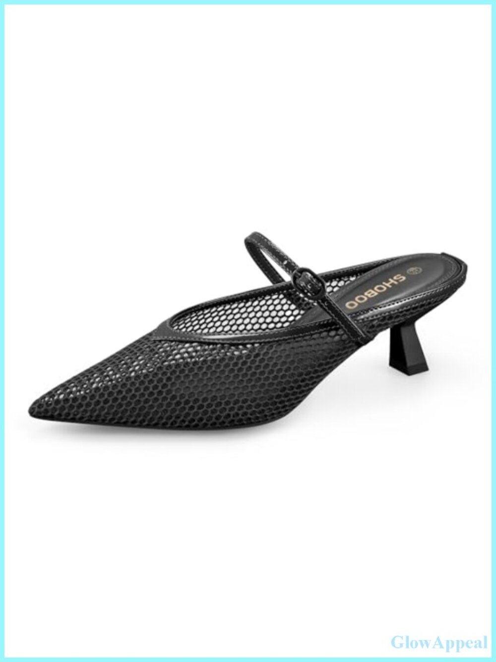 Women's Mesh Pointed Toe Kitten Heel Pumps